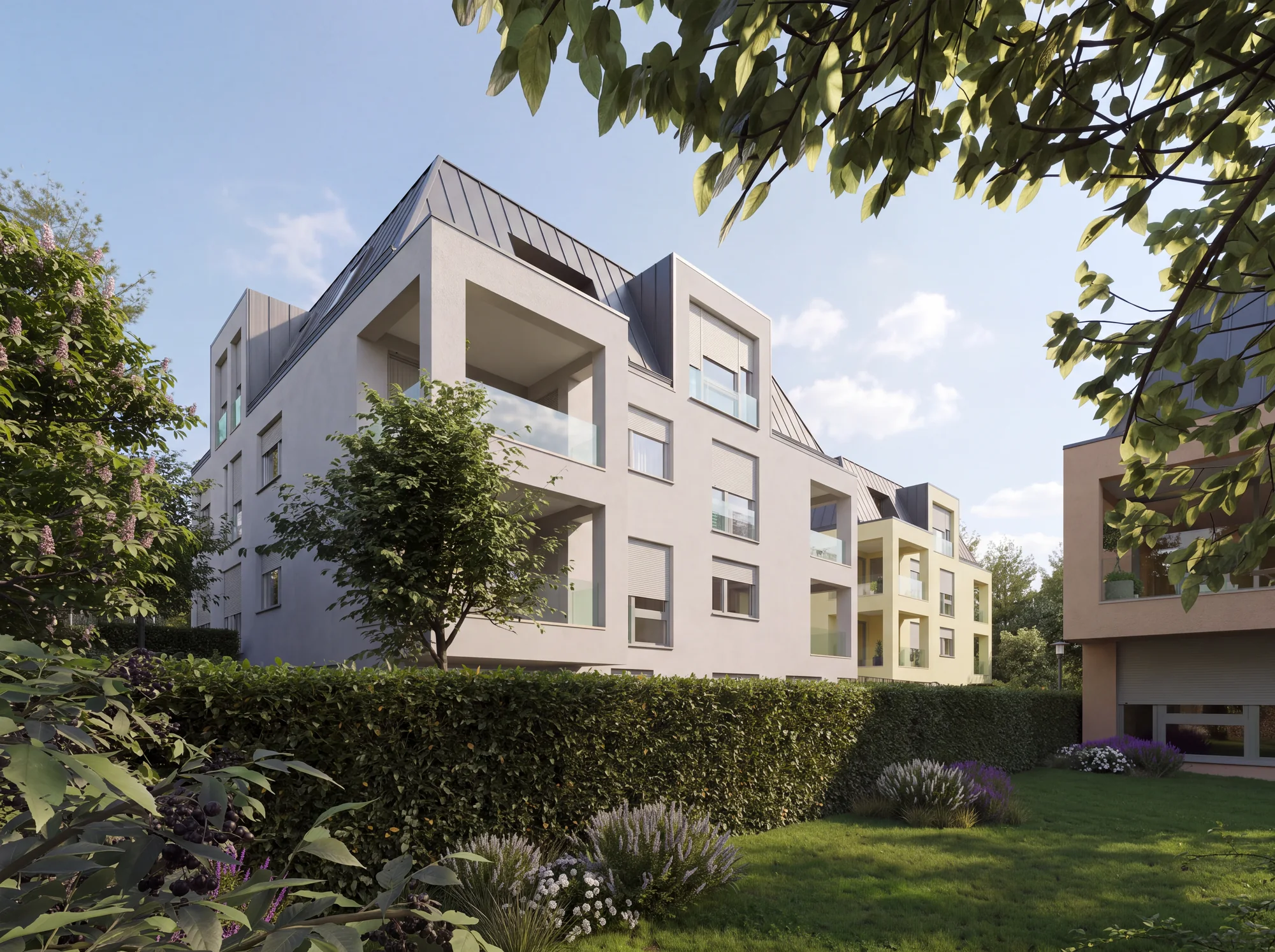 Architekturvisualisierung des Neubauprojekts, Ansicht 2