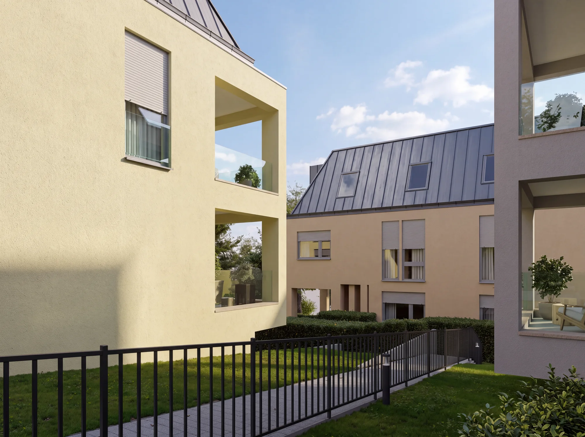 Architekturvisualisierung des Neubauprojekts, Ansicht 6